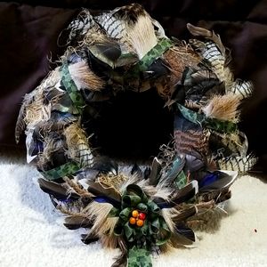 Beautiful feather wreath